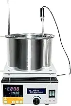 LCD Digital Magnetic Stirrer Stainless Steel Heat Collecting Magnetic Stirrer Lab Constant Temperature Oil Bath PID Self-Tuning Hot Plate Magnetic Stir Plate (Color : 1, Size : DF-101S)