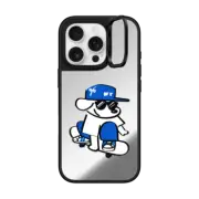 iPhone 16 Pro Mirror Ring Stand Case MagSafe Compatible Skater JOHN -Hello my friend 01