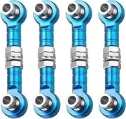 uxcell 4pcs Steering Servo Turnbuckle Rod RC Aluminum Alloy Linkages for HSP 1/10 94123 On-Road RC Car(Blue)