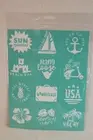 Chalk Couture Transfer Beach Day Summer Stencil Minis NEW