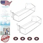 2-Pack Whirlpool Refrigerator Door Bin Shelf Replacement - Easy Install & Clean