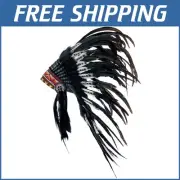 Artisan Crafted Feather Headdress | Native American Inspired - Adjustable Size
