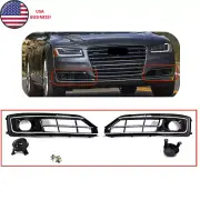 for 2015- 18 A8 base front bumper side grille bezel insert trim 2pc set