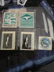 Vintage Greenpeace Stickers Lot Late 80s Early 90s