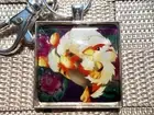 Pokemon Light Arcanine no 059 Cosplay Handmade Pendant Glass Necklace dog fire