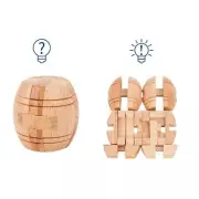 Handmade Powder Barrel Wooden Puzzles For Adults A 3D Brain Teaser Puzzles 2025