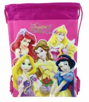 Disney Princesses Drawstring Theme Park Tote Bag Backpack Gym Bag Hot Pink