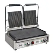 Apuro Double Contact Grill Ribbed Top Plates with Timer - Commercial Sandwich Presses (FC385-A) - FC385-A
