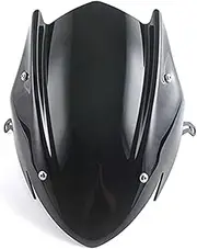 ZAPYVET Motorcycle Wind Deflector, for GSX-S750 GSXS750 GSXS 750 Windscreen Windshield with Bracket Motorcycle Accessories 2017 18 2019 2020 2021 Motorbike Windshield Motorcycle Windscreen(12 Black)