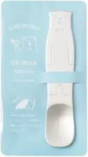 Ice cream spoon polar bear white From Japan