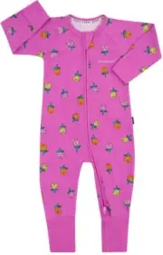 Bonds: Long Sleeve Zippy Wondersuit - Rose Garden Purple (Size 00)