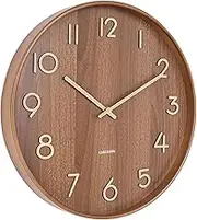 Karlsson Pure L-Dark Linden Wall Clock Diameter 60 x Depth 5.4 cm Lime Wood