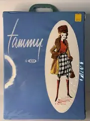 Vintage Tammy Ideal Vinyl Doll Case Travel Closet Fashion Pose Oval Immaculate