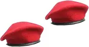 [ESOMAVRIX] 2pcs Sunscreen Cap Adjustable Hats for Men French Hat Caps and Hats Women Caps Hats Hats Beret Hat and Clyde Costume Women Hats and Caps Mens Hats Mens Beret Cap Red/725