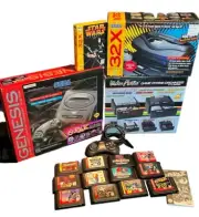 VTG 90's Sega Genesis System Bundle 6 Pak 32x Console 18 Games Video Matic NOS
