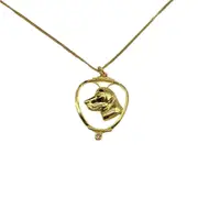 Deva Australia Jewels Of Nature 18K Gold Plated Labrador Cz Pendant NEW