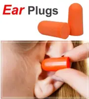 8 Pcs Ear Plugs Soft Orange Foam Sleep Travel Noise Cancellation Earplugs