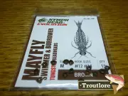 FLYMEN TUNGSTEN NYMPH HEAD MAYFLY SWIMMER BROWN MEDIUM - NEW FLY TYING MATERIALS