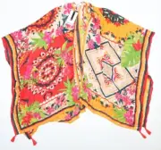 NWT Nine West Women One Size Open Front Rayon Boho Kimono Top Cover Up $48
