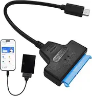 Sata to USB Cable, 1Pcs Sata Cable, Sata Cables, Compatible for 2.5 Inch HDD and SSD (USB-C to SATA), USB 3.0 to SATA III Hard Driver Adapter, Hard Disk Driver SSD Adapter Data Power Cable