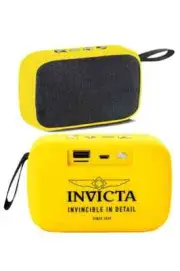 Invicta Bluetooth Wireless Speaker with FM Radio, Yellow (31494), Free Shipping.