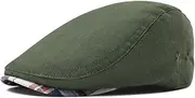 [Generic] Mens Flat Cap Soft Vintage Linen Hats Retro Newsboy Hat Beret For Male Driving Hats