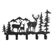 VIVICOMFY Metal 5-Hook Deer Storage, Powder Coated Wall Mount, 15.8x9.65x1.1 ...