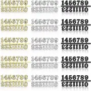 Yaomiao 15 Pcs Clock Numerals Kit in Black Silver Gold DIY Digital Numbers Hands