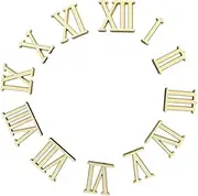 ERINGOGO DIY Clock Kit Wall Floor Clock Numerals Electroplated 2.3cm Roman Numerals Replacement Parts Set