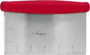 Norpro, Red 583R Grip-EZ Bench Scraper/Chopper, 6in x 4in x 1.5in