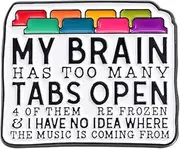 [BirtyQV] Personality, creativity, geometric sticky notes, metal badge letters, my brain has too many labels, open brooches