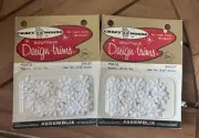 NOS Vintage Daisy Floral Sequin Boutique Design Trims Craft House SET Of 2