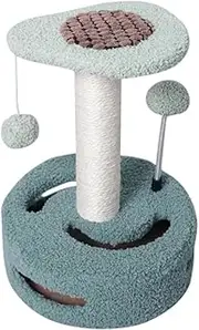 AIMALL Cat Climbing Toy for Kittens with Sisal Scratching Post Plush Hanging Ball Fruit-Shaped Platform and Stable Base Small Jump Tower for Indoor Cat Play Exercise