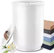 Large Towel Warmer for Bathroom - Heated Towel Warmers Bucket, Wood Handle, Auto