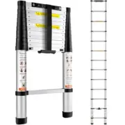 Telescoping Ladder Aluminum Extension Step 12.5 Ft Multi-Purpose Portable