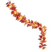 LED Lighted Leaves of Autumn Colorful Garland