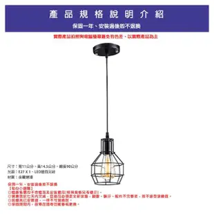 【Honey Comb】工業風愛迪生餐廳吊燈(BL-51595)