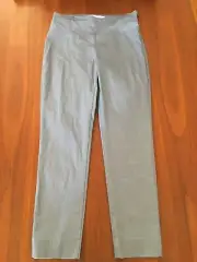 ANTHEA CRAWFORD BNWT Light Indigo Blue Stretch Slim Fit Flat Front Pants 10