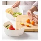 Plastic Side Dishes Tray White Fruit Cleaning Tray for Cutting Board