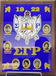 Sigma Gamma Rho Sorority Founder's Wall Plaque Wood Shield Office Decor