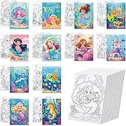 Anseal 12 Packs Winter Animals Pre Drawn Canvas for Painting, 5" X 7" Christmas Theme Pre Printed Canvas for Kids (Mermaid)