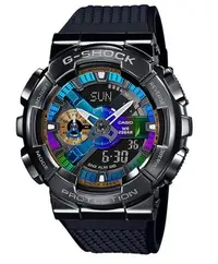 在飛比找Yahoo!奇摩拍賣優惠-【萬錶行】CASIO G  SHOCK 重工業風金屬雙顯手錶