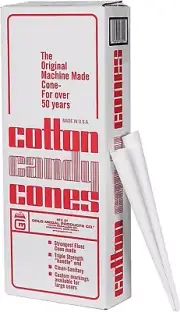1000 Pack Gold Medal 3021 Paper Cotton Candy Floss Cones