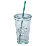 STARBUCKS星巴克HURLEY玻璃TOGO冷水杯16OZ