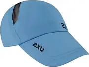 [2XU] Unisex Adult Run Cap - Lightweight & Breathable - Azure Blue/Black - One Size