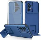 Samsung Galaxy A23 5G/4G Slim Protective Case w Glass Screen Protector - Blue