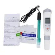 PH Temperature Meter Portable Digital Water Quality Tester Reader Tests 0-14