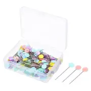 200pcs 1.7'' Sewing Pins, Flat Button Head Straight Quilting Pin, Multicolor