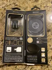 **NEW SENTRY MP300 BLACK Wall Charger And SENTRY MP500 BLACK Wireless Charger**