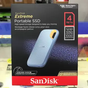 SanDisk E61 Extreme SSD 4T 4TB USB3.2 2.5吋 行動固態硬碟 外接式硬碟